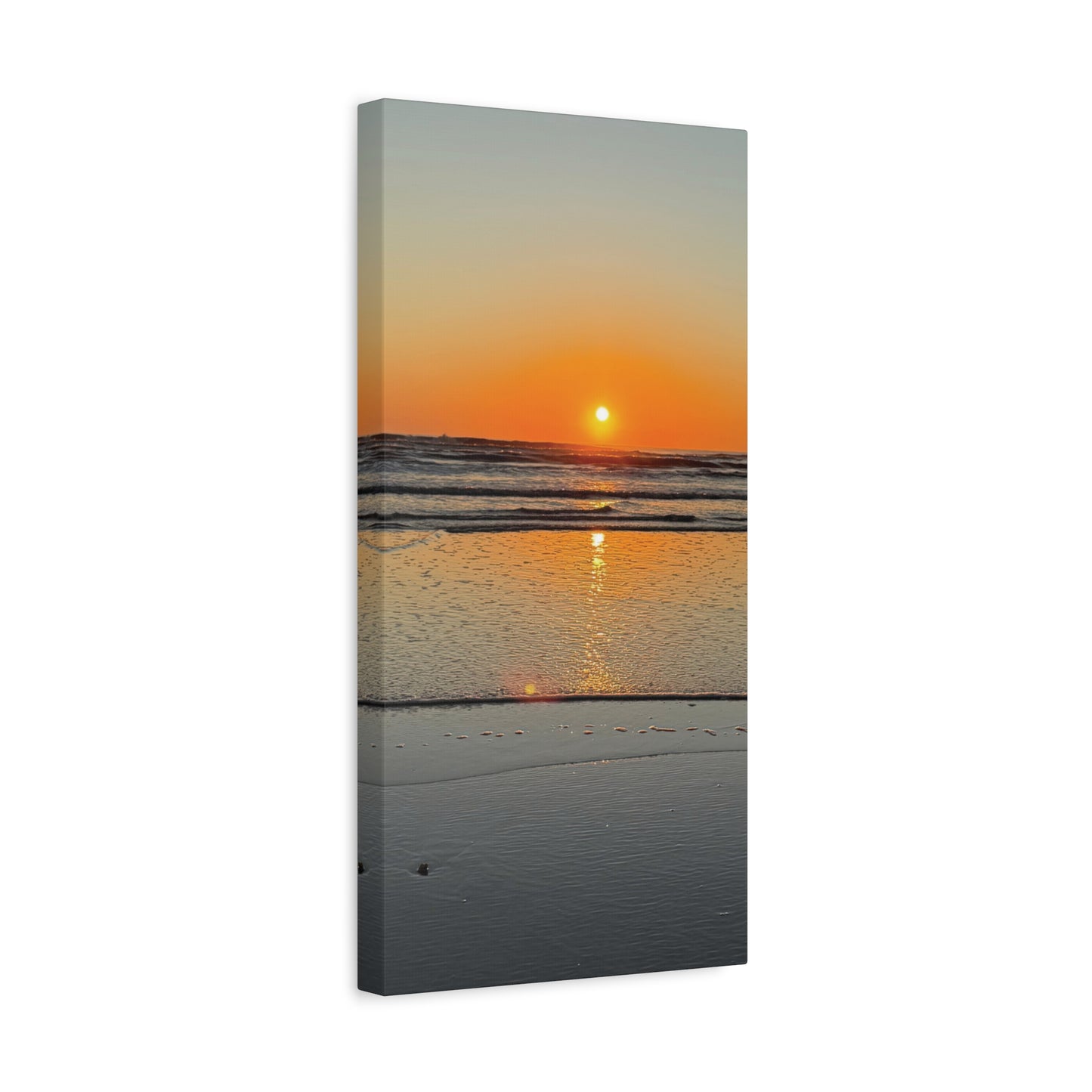 Stunning Sunset Beach Canvas Print, Ocean Decor, Wall Art, Home Decor, Coastal Artwork for Living Room