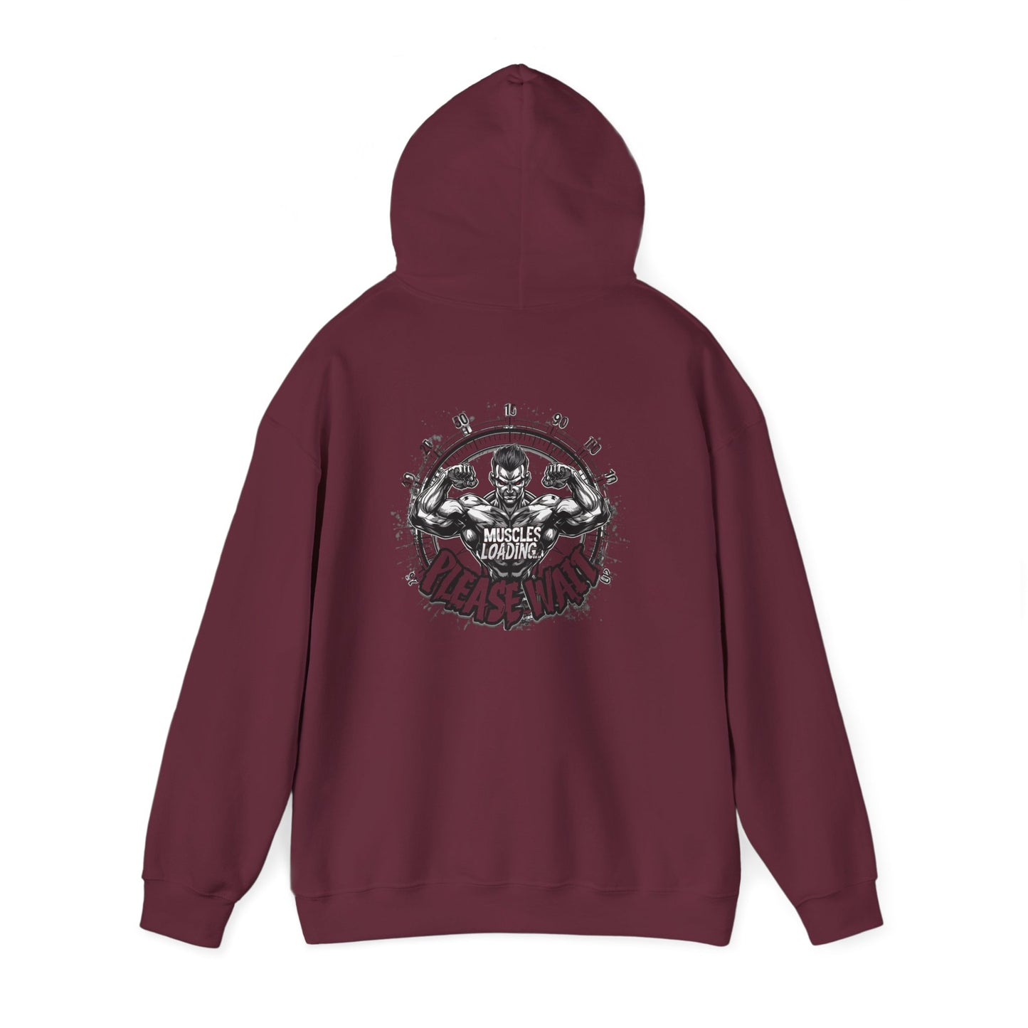 Unisex - Muscles Loading…Please Wait - Heavy Blend™ Hooded Sweatshirt - Motivational Fitness Hoodie - Workout Sweatshirt - Gym Apparel - Inspirational Gift - Holiday Gift