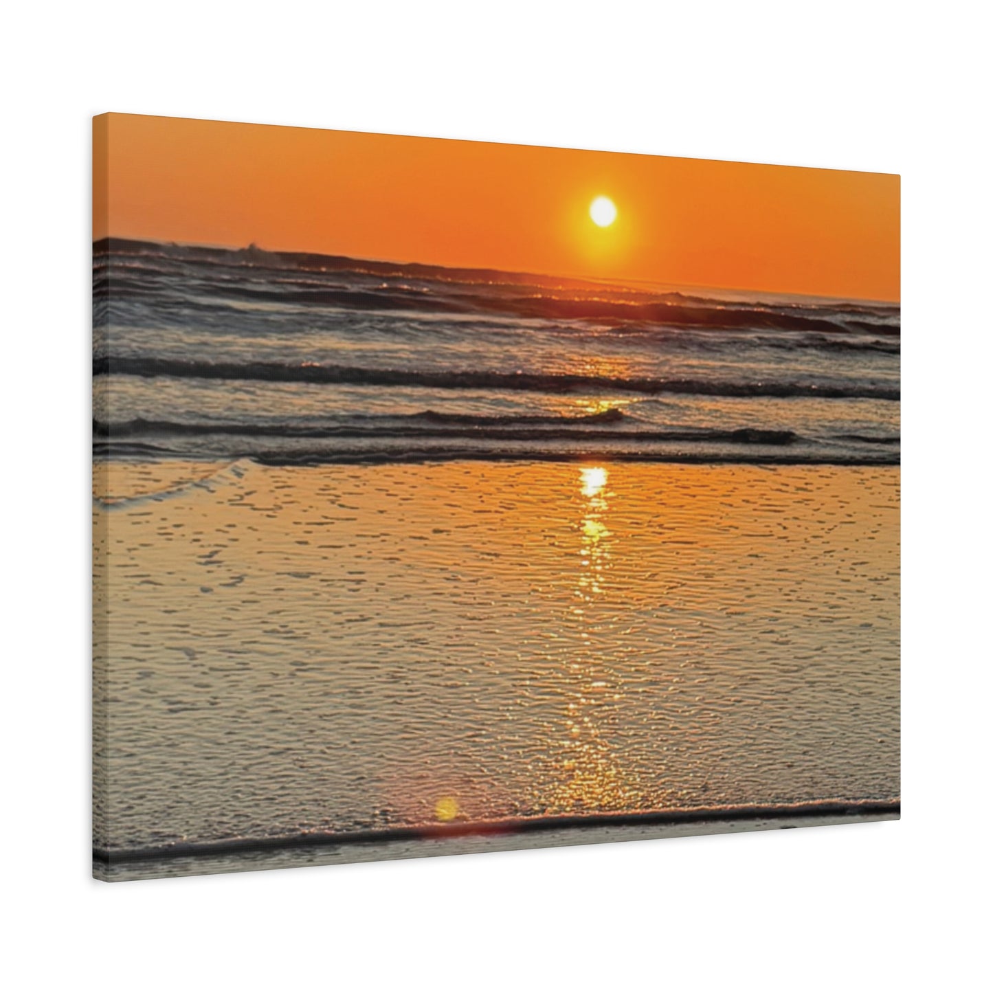 Stunning Sunset Beach Canvas Print, Ocean Decor, Wall Art, Home Decor, Coastal Artwork for Living Room