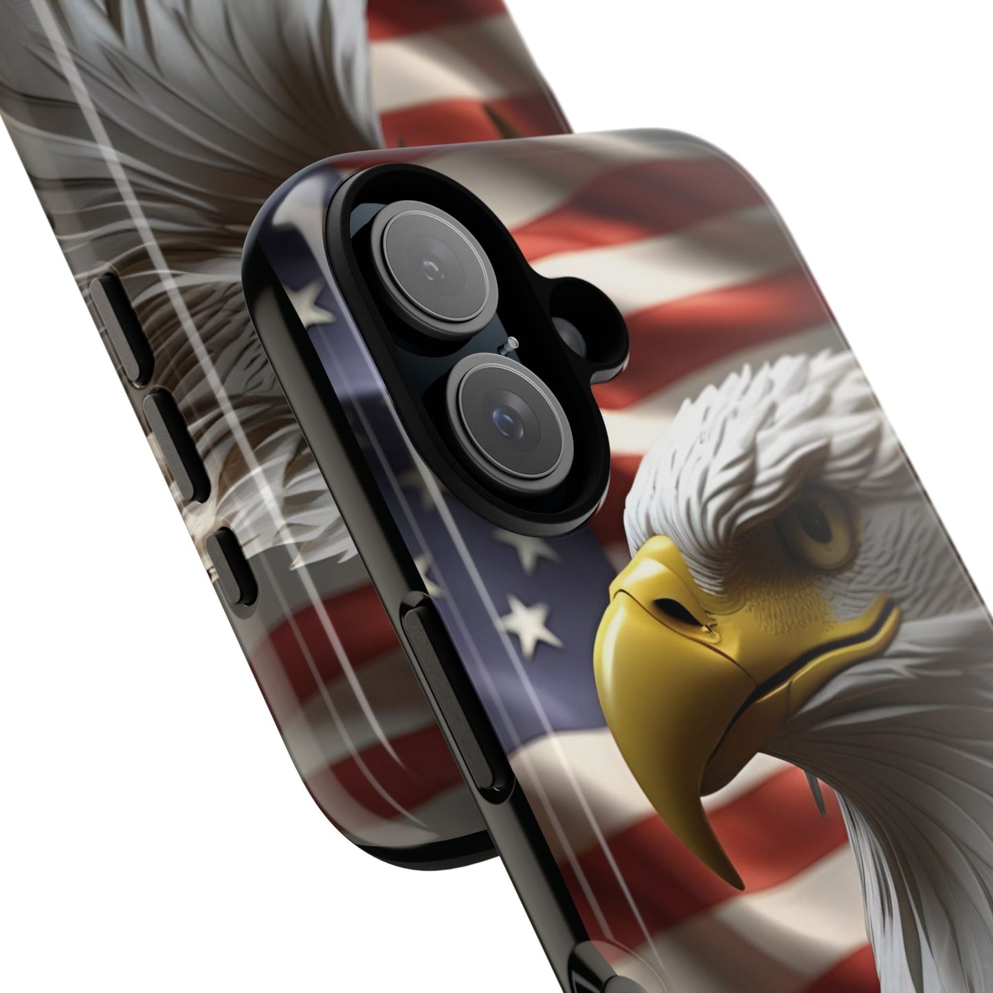 Tough Phone Cases - Patriotic - American Flag Eagle Design - Red White & Blue - Multiple Sizes -