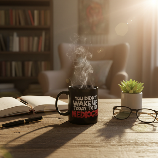 Black Motivational Coffee Mug — You Didn’t Wake Up Today to Be Mediocre - Fitness