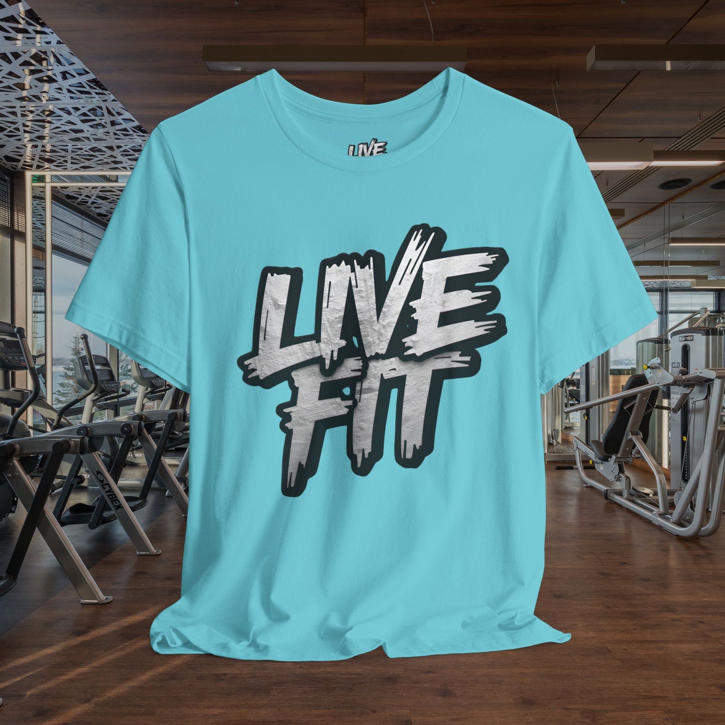 LIVE FIT Unisex Jersey Tee - Fitness Shirt - XS - 4XL - Workout Apparel - Motivational T-Shirt - Casual Wear - Gift for Fitness Enthusiasts