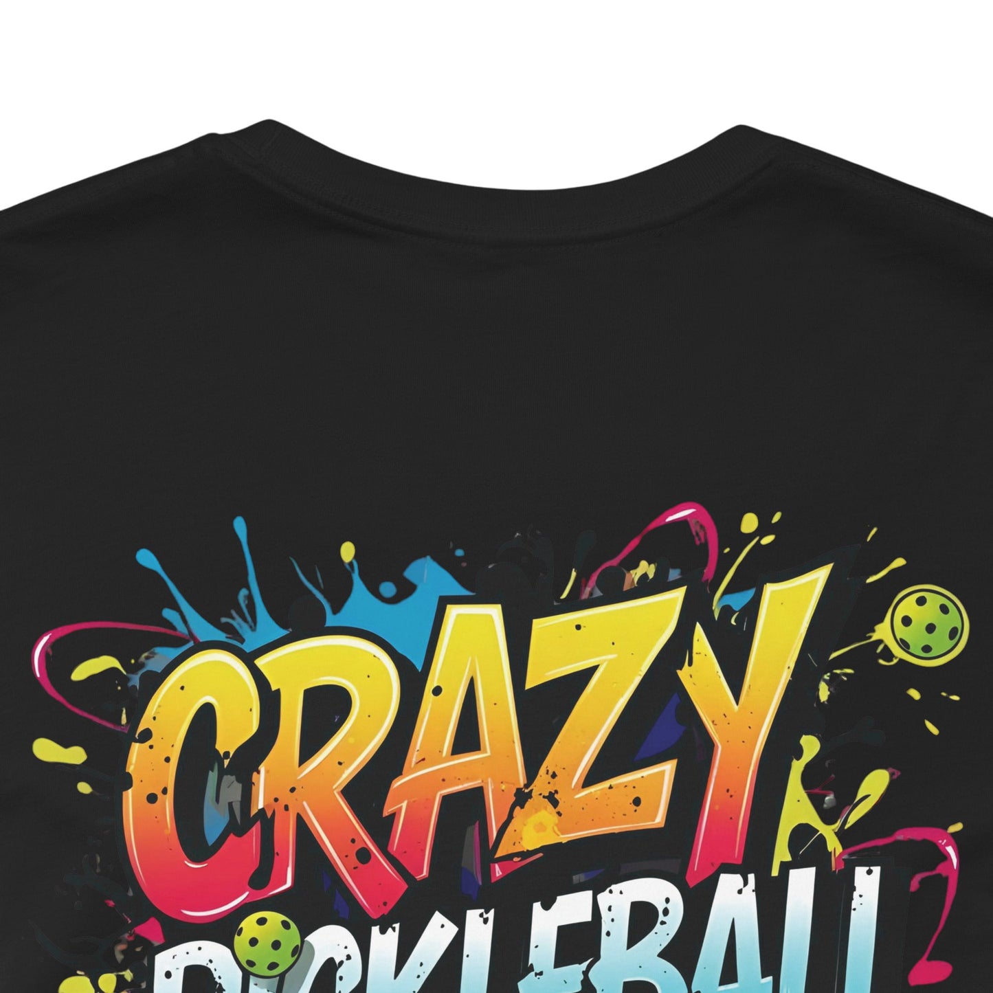 Eye-Catching Crazy Pickleball Lady T-Shirt - Fun Graphic Tee for Pickleball Enthusiasts Sizes XS-5XL