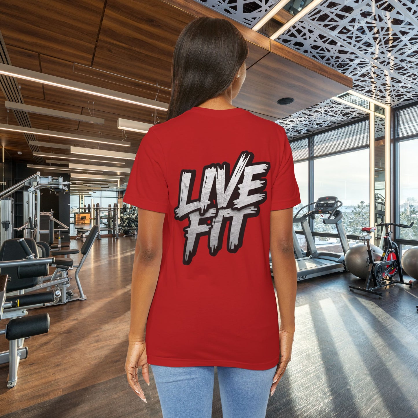 LIVE FIT Unisex Jersey Tee - Fitness Shirt - XS - 4XL - Workout Apparel - Motivational T-Shirt - Casual Wear - Gift for Fitness Enthusiasts