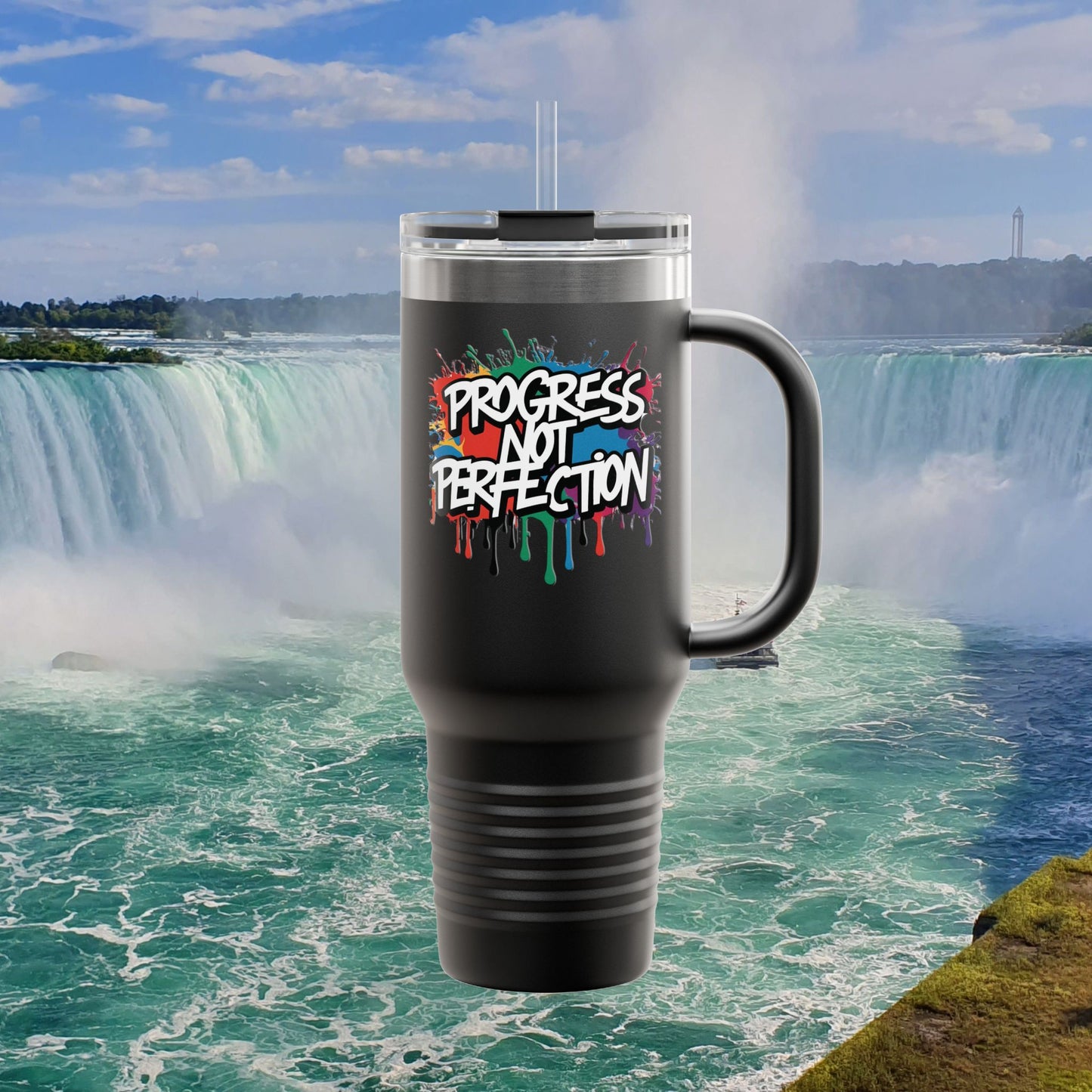 💥Inspirational 💥 Vibrant 💥 Durable 💥 Stainless Steel 💥 Insulated 💥 Travel Mug-Tumbler 💥 40oz 💥 Leak-Proof Lid 💥 8 Different Colors To Choose From 💥 Motivation On The Move 💥