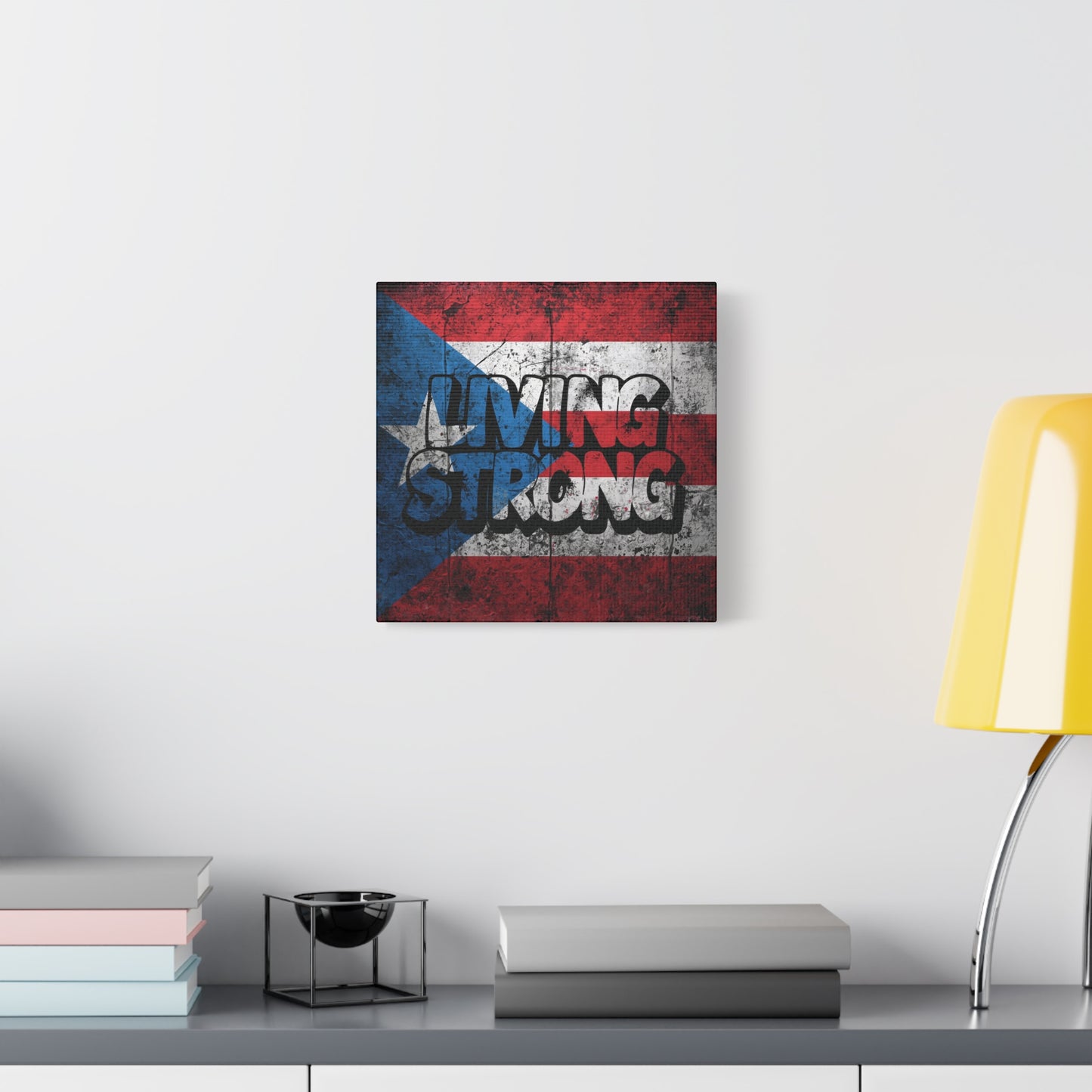 Gallery Wrapped - Puerto Rico Flag - Matte Canvas Wall Art - Inspirational Decor - Home Wall Decor -