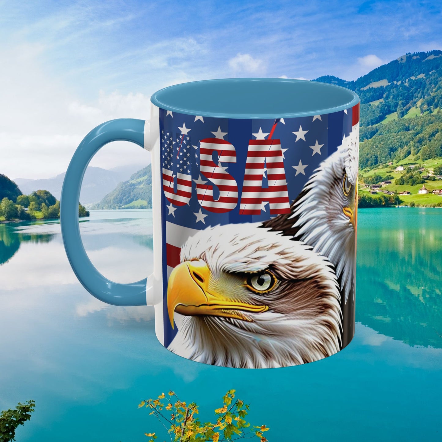 πΊπΈ Eye-Catching πΊπΈ Patriotic πΊπΈ Bald Eagle πΊπΈ Red White & Blue πΊπΈ USA πΊπΈ Accent Coffee Mug πΊπΈπΊπΈ 11oz & πΊπΈ 15oz πΊπΈ Sizes πΊπΈ 8 Color Options πΊπΈ Red πΊπΈ Black πΊπΈ Light Blue πΊπΈ Yellow πΊπΈ Orange πΊπΈ Navy πΊπΈ Pink πΊπΈ Purple
