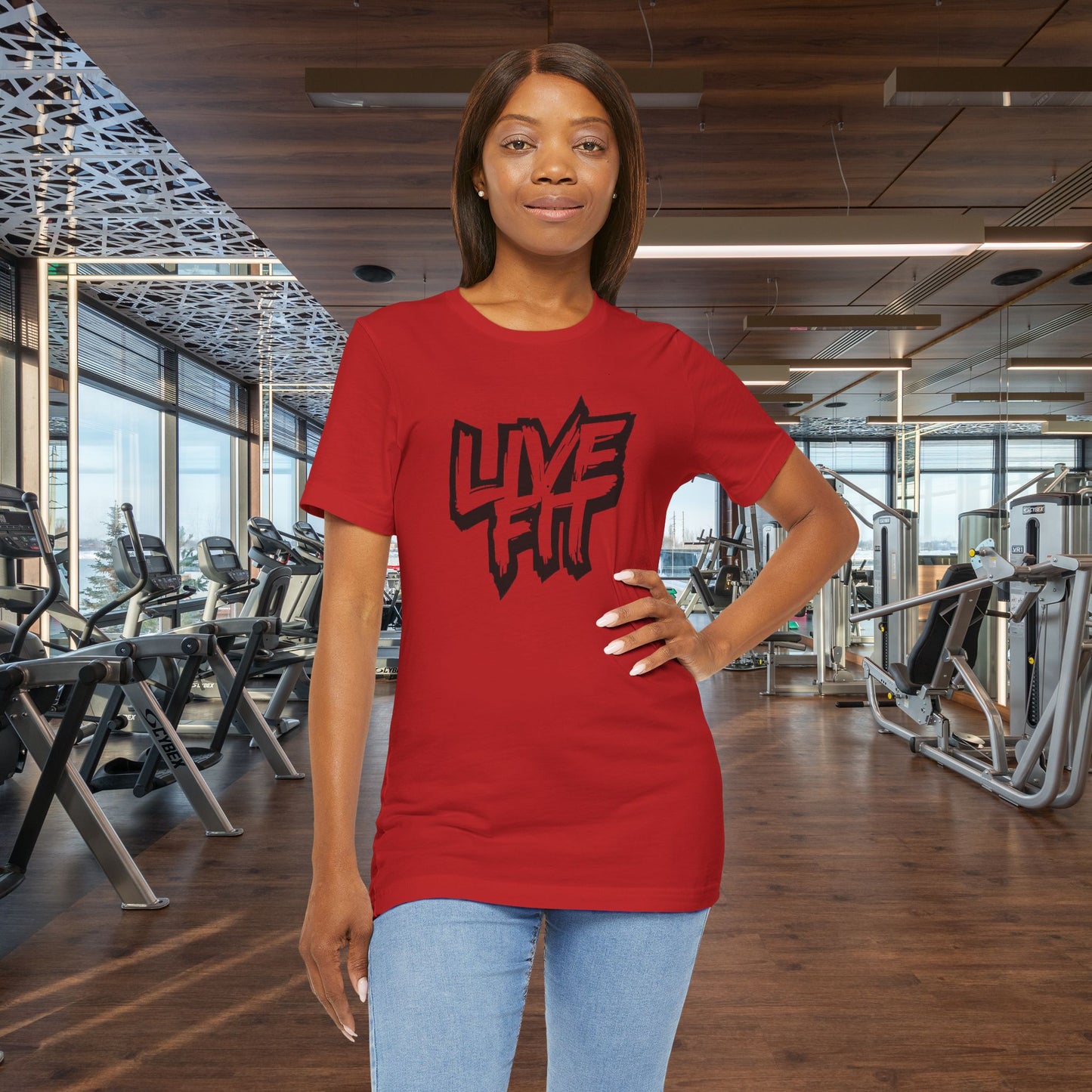 LIVE FIT Unisex Jersey Tee - Fitness T-Shirt - Casual Wear - Workout Top - Gym Apparel - Motivational Shirt -
