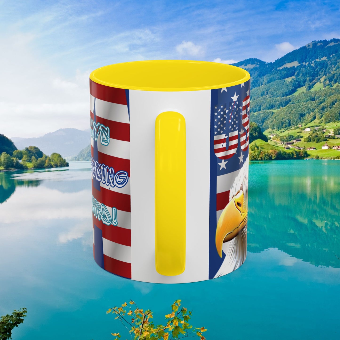 πΊπΈ Eye-Catching πΊπΈ Patriotic πΊπΈ Bald Eagle πΊπΈ Red White & Blue πΊπΈ USA πΊπΈ Accent Coffee Mug πΊπΈπΊπΈ 11oz & πΊπΈ 15oz πΊπΈ Sizes πΊπΈ 8 Color Options πΊπΈ Red πΊπΈ Black πΊπΈ Light Blue πΊπΈ Yellow πΊπΈ Orange πΊπΈ Navy πΊπΈ Pink πΊπΈ Purple