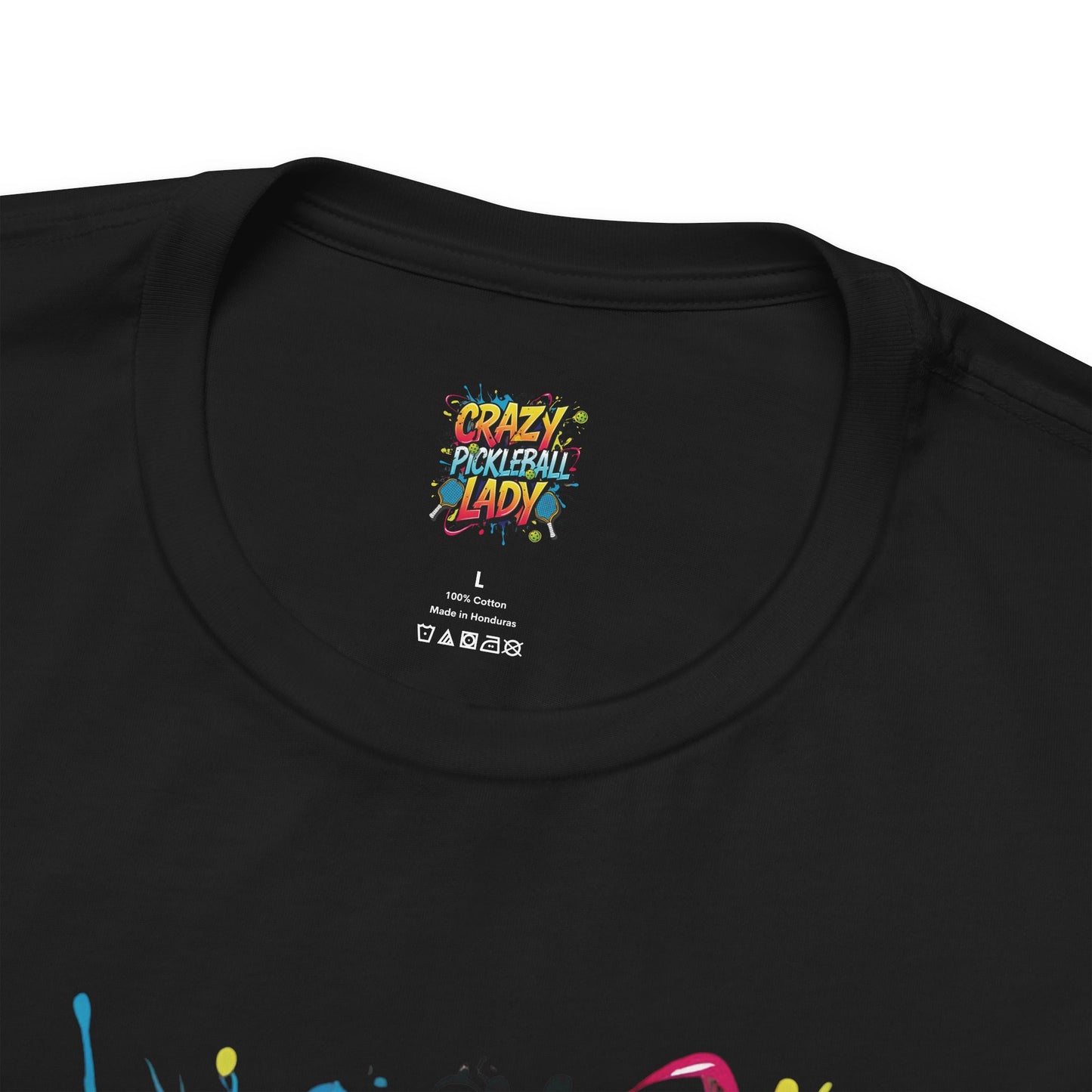 Eye-Catching Crazy Pickleball Lady T-Shirt - Fun Graphic Tee for Pickleball Enthusiasts Sizes XS-5XL