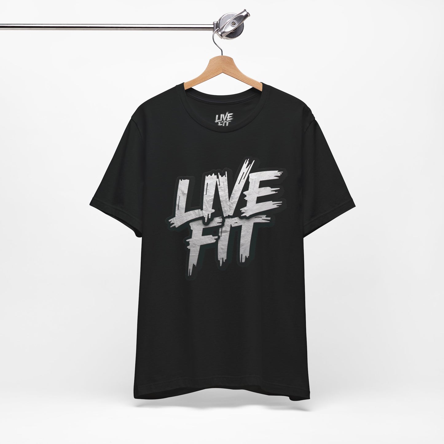 LIVE FIT Unisex Jersey Tee - Fitness Shirt - XS - 4XL - Workout Apparel - Motivational T-Shirt - Casual Wear - Gift for Fitness Enthusiasts