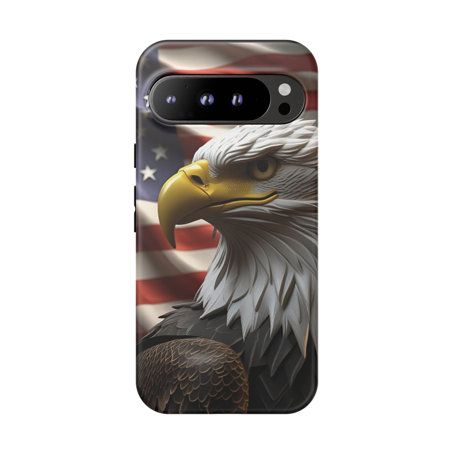 Tough Phone Cases - Patriotic - American Flag Eagle Design - Red White & Blue - Multiple Sizes -