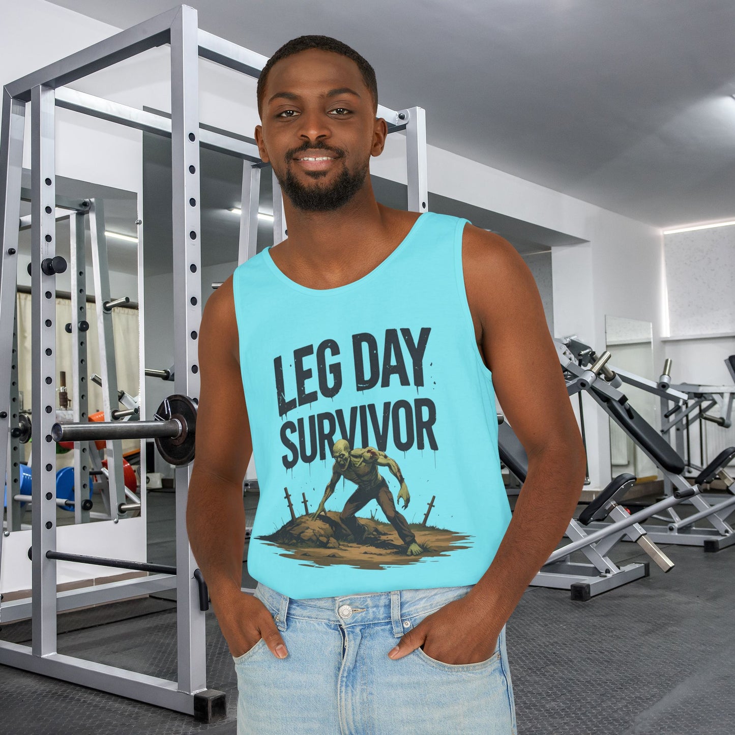 Leg Day Survivor Tank Top - Unisex Fitness Apparel, Gym Gear, Workout Clothing, Workout Gift, Funny Fitness Tee
