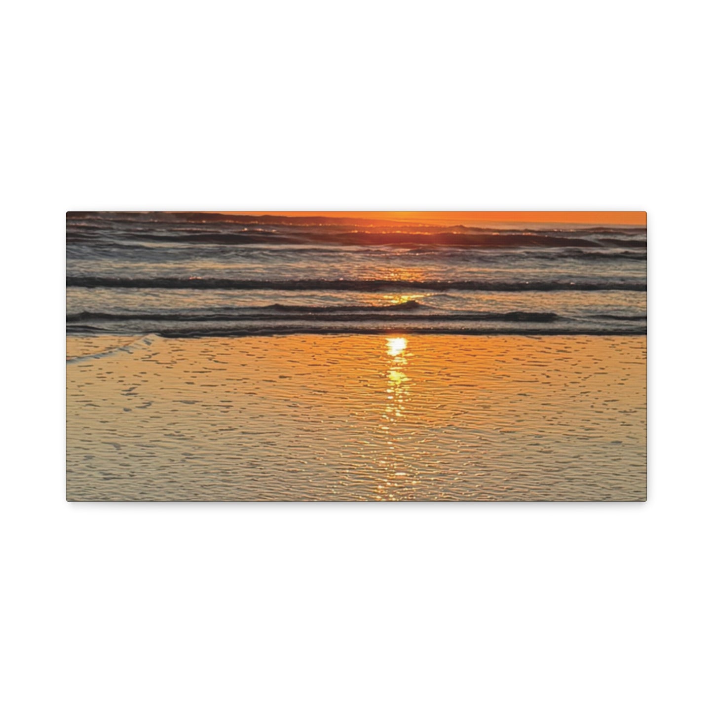 Stunning Sunset Beach Canvas Print, Ocean Decor, Wall Art, Home Decor, Coastal Artwork for Living Room