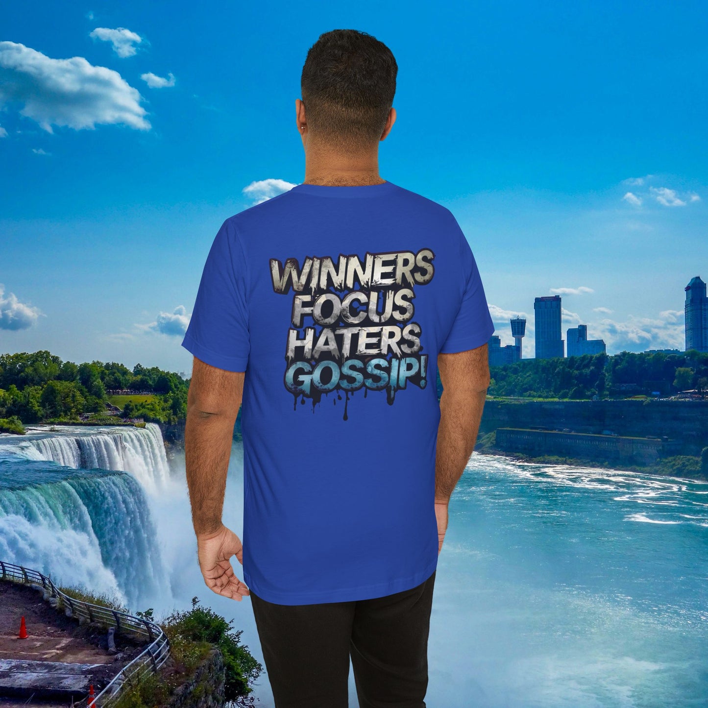 Winners Focus Haters Gossip! Tee - Motivational Graphic Shirt - Unisex Tee for Casual Wear - Gift for Friends - Streetwear Fashion