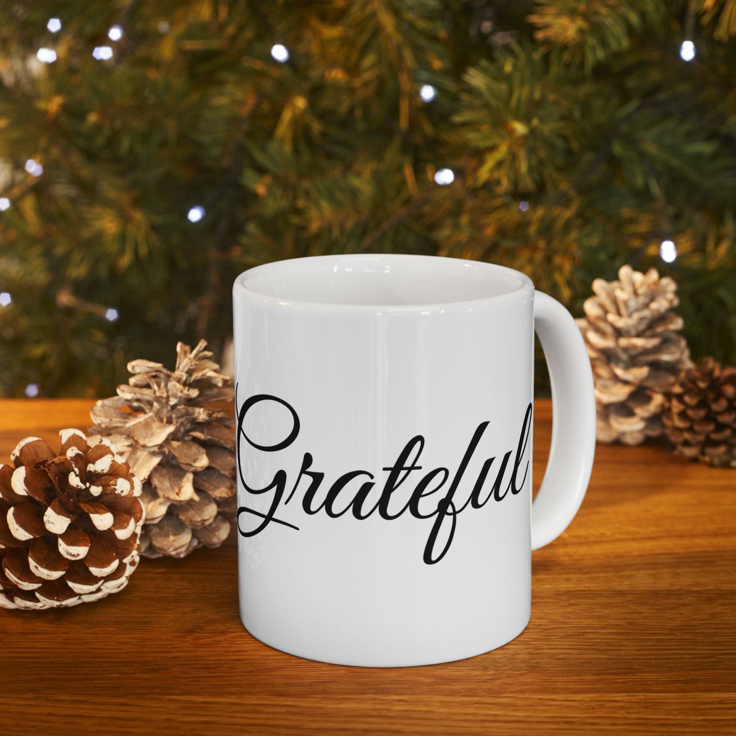 Grateful Graphic Mug - Perfect Gift for Thanksgiving or any holiday or special occasion - Inspirational Coffee Mug - Thanksgiving Decor - Holiday Celebration Gift - Appreciation Gift - Christmas Gift -