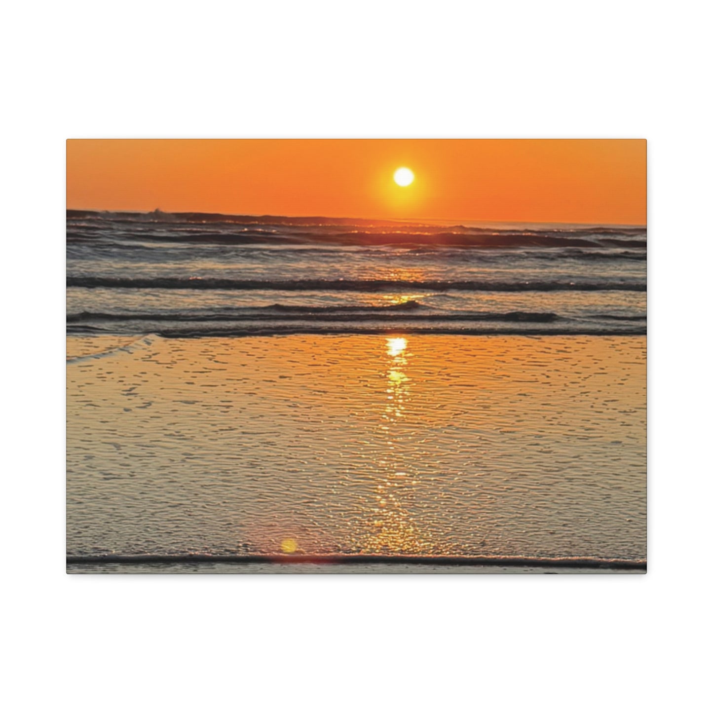 Stunning Sunset Beach Canvas Print, Ocean Decor, Wall Art, Home Decor, Coastal Artwork for Living Room
