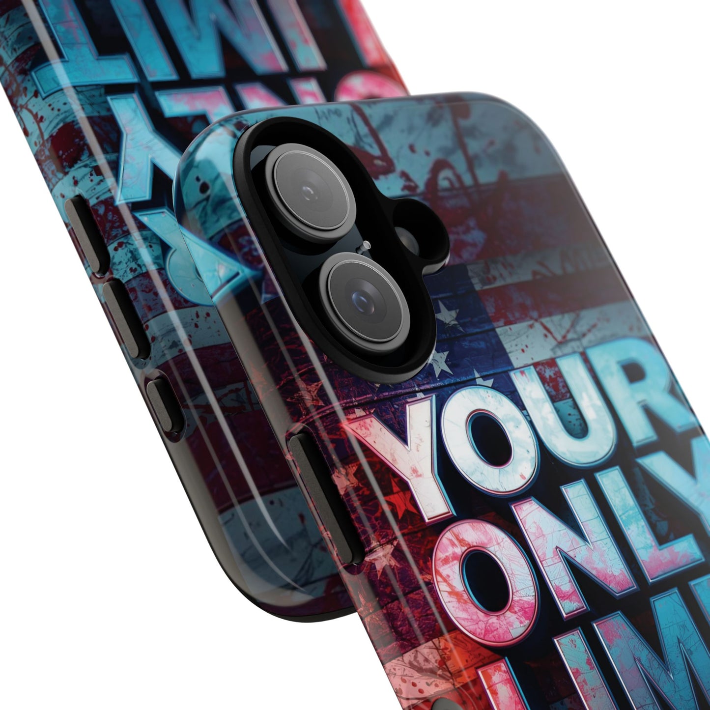Tough Cases Phone Case -Your Only Limit Is You! Motivational Design, Inspirational Gift, Customizable Cover, USA Flag, Adventure Vibes