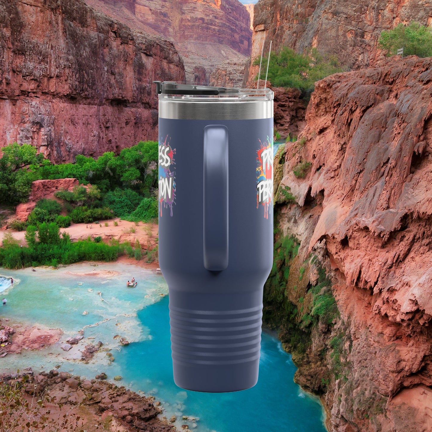 💥Inspirational 💥 Vibrant 💥 Durable 💥 Stainless Steel 💥 Insulated 💥 Travel Mug-Tumbler 💥 40oz 💥 Leak-Proof Lid 💥 8 Different Colors To Choose From 💥 Motivation On The Move 💥