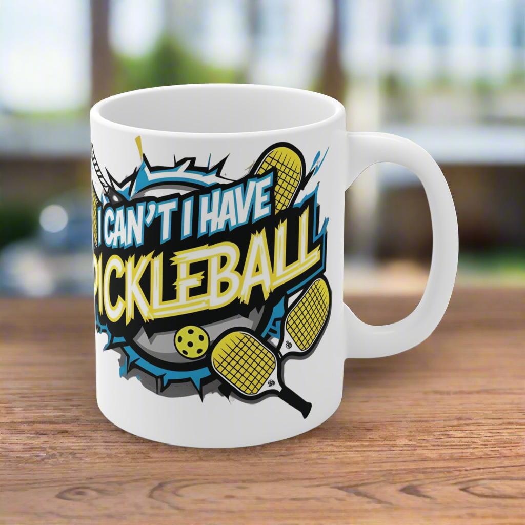 Pickleball Enthusiast White Ceramic Coffee Mug: I Can't, I Have Pickleball, Print Design, Gift For Her, Gift For Him, Sports Gift, Fun Coffee Cup, Pickleball Lover, Unique Present, Sporty Drinkware