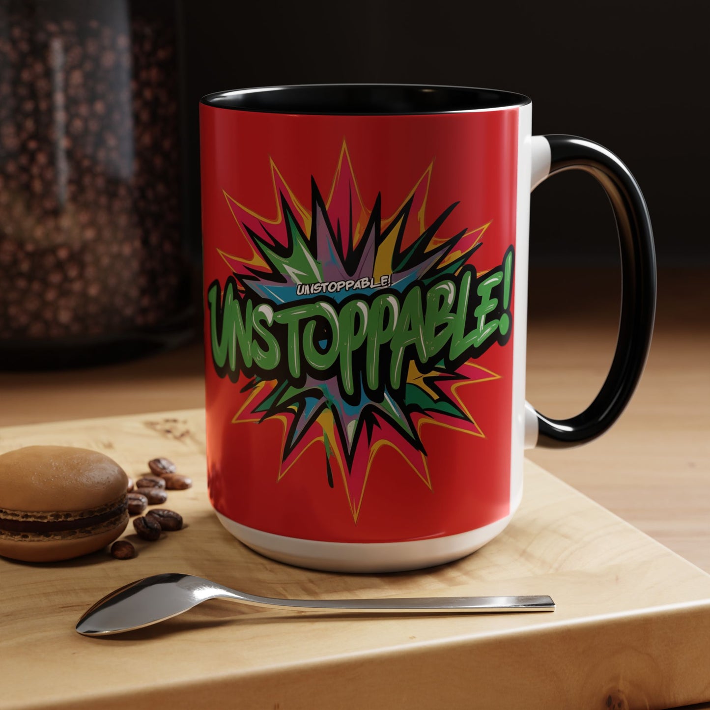 Unstoppable! Motivational Mug - Vibrant Red Design - 11oz/15oz