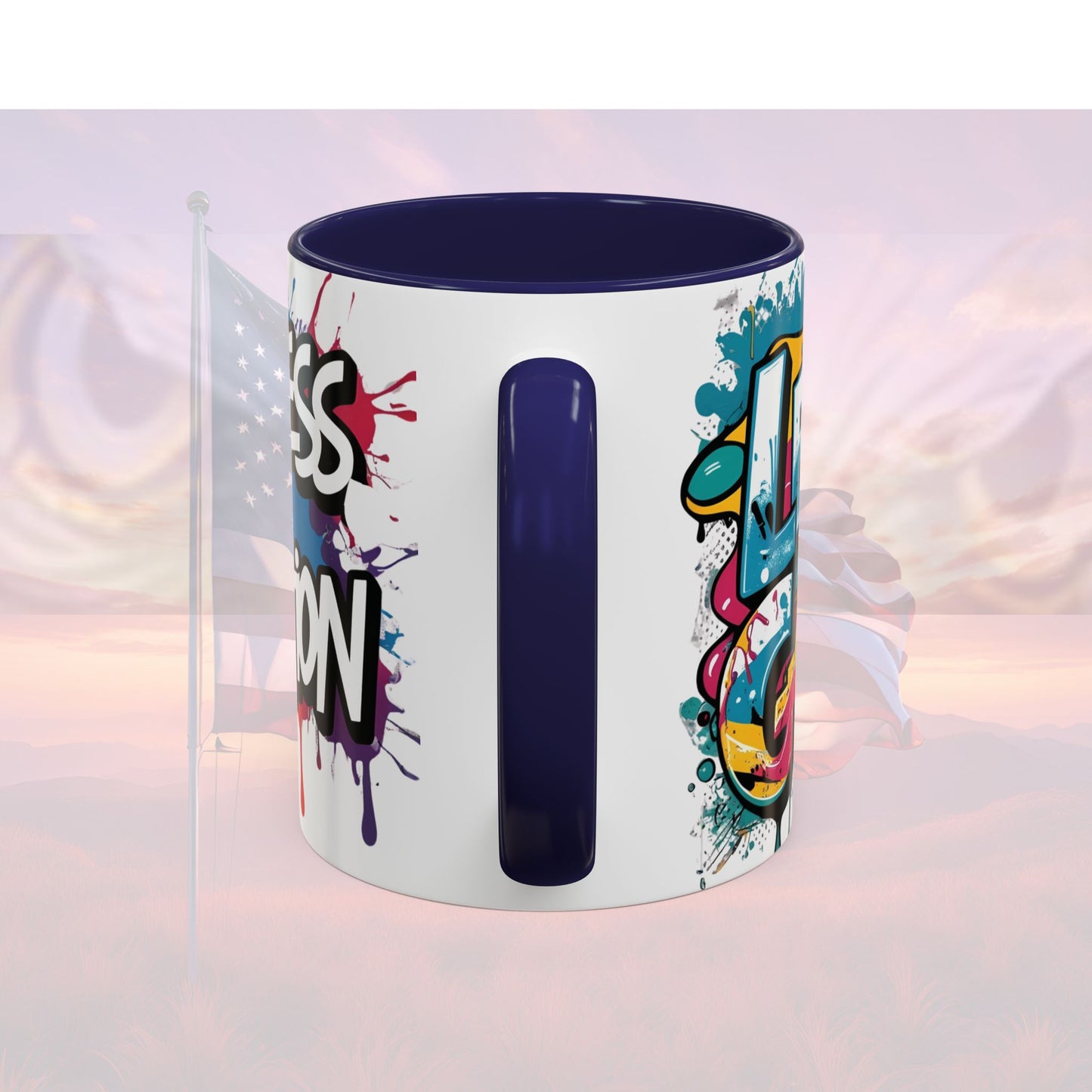 Vibrant   Ceramic  Mug    Inspirational      Let's Go!     Graffiti  Mug      Coffee Mug        Progress  Not  Perfection   Sizes   11oz  &  15oz    Birthday Gift   Graduation Gift    8  Different  Color Options