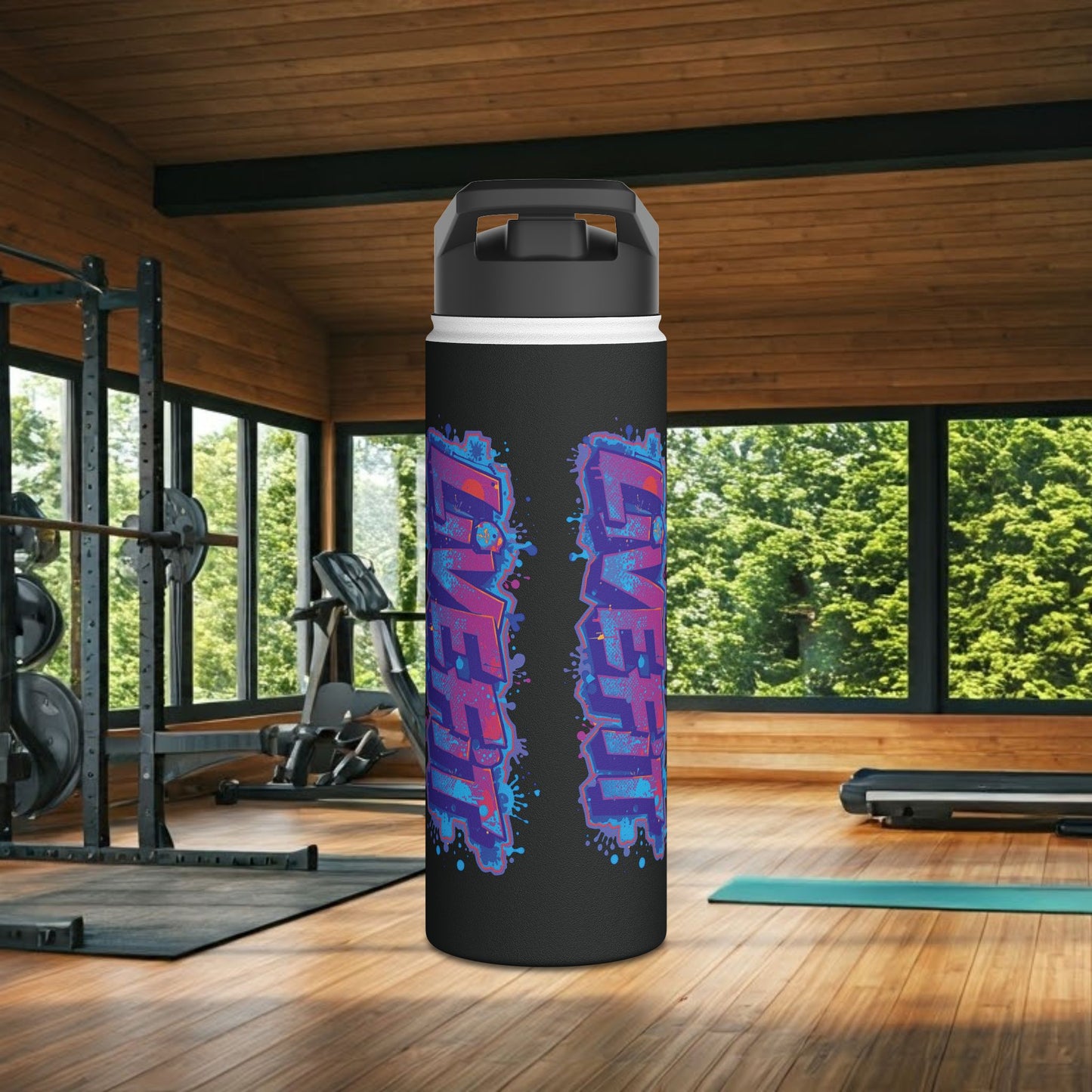 Live Fit Stainless Steel Water Bottle - Gym Bottle - Fitness Gift -  Sports Hydration - Eco-Friendly Water Container - Workout Accessory -  [...]