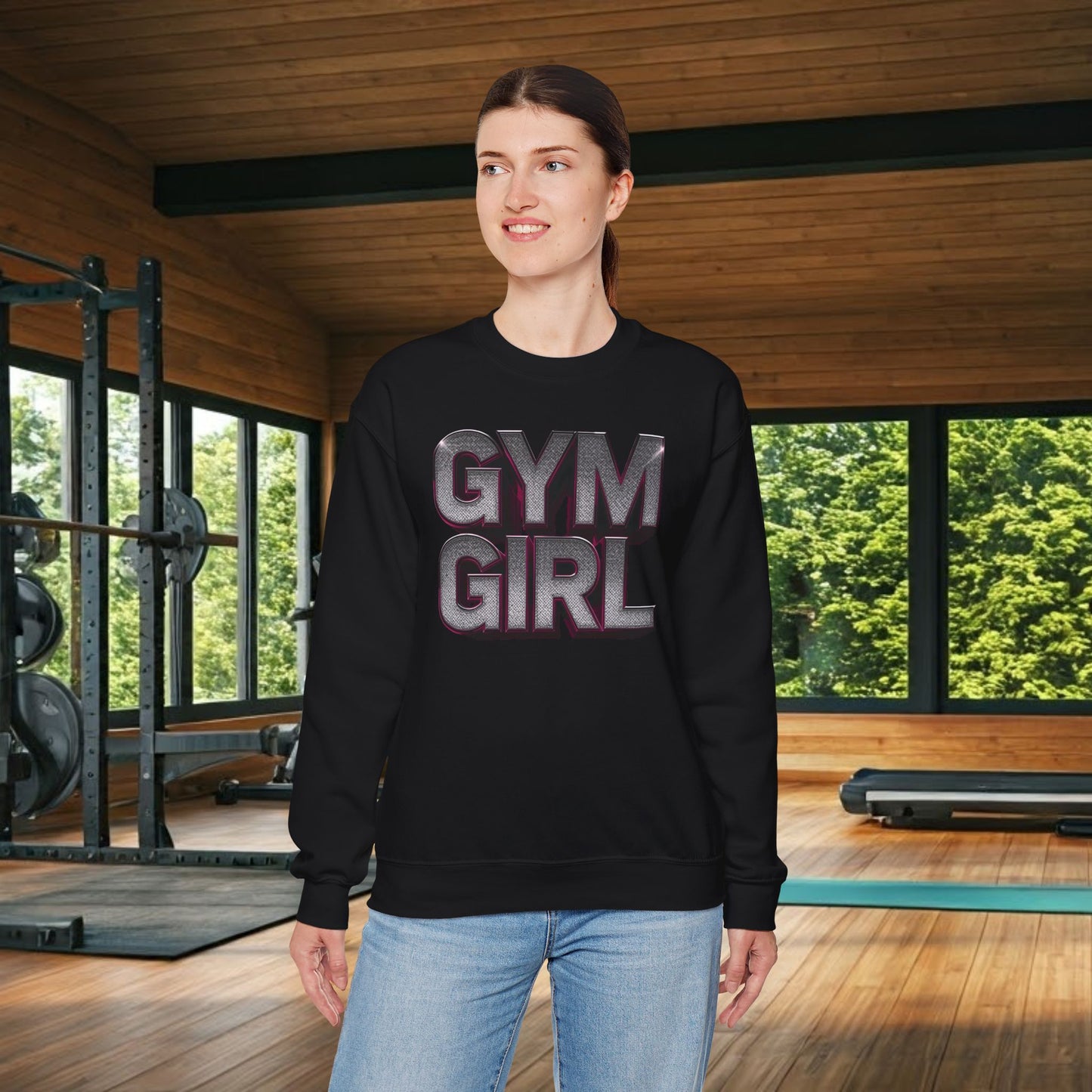 Gym Girl Crewneck Sweatshirt - Stylish Fitness Apparel - Women's Workout Sweatshirt - S-4XL