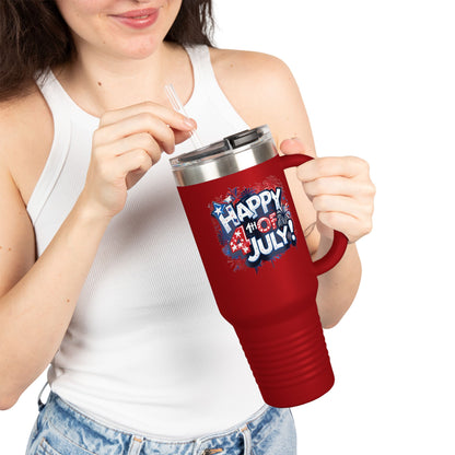 Patriotic Insulated Travel Mug - 40oz - Perfect for 4th of July Celebrations, BBQs, Camping, Family Gatherings, Gifts!