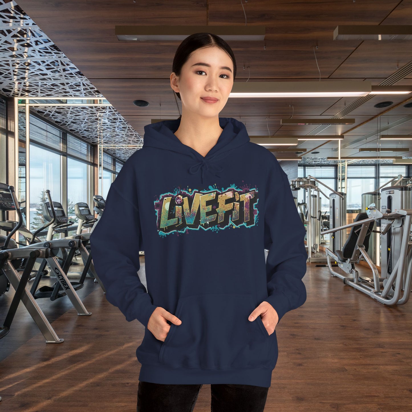Live Fit Hoodie - Unisex Heavy Blend Sweatshirt - Fitness Enthusiasts -  Gym Wear - Workout Apparel -  Active Lifestyle -  Gift for Him/Her -