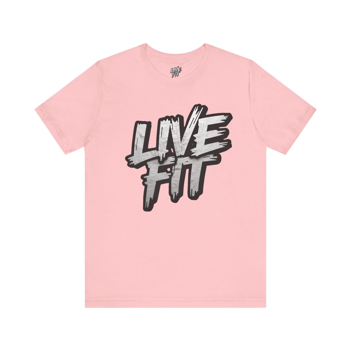 LIVE FIT Unisex Jersey Tee - Fitness Shirt - XS - 4XL -  Workout Apparel -  Motivational T-Shirt - Casual Wear - Gift for Fitness Enthusiasts