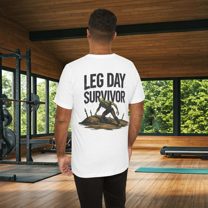 Leg Day Survivor Tee, Fitness Shirt, Workout Apparel, Gym Gift, Unisex Graphic Tee