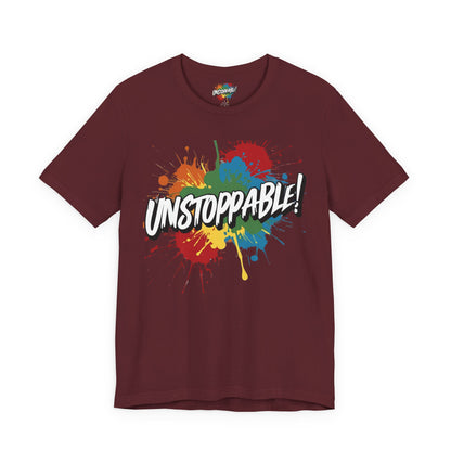 Unstoppable Design Tee - Vintage  Retro  Unisex  Tee - Classic  T-Shirt - Graphic Tee - Casual  Shirt - Short  Sleeve  Shirt