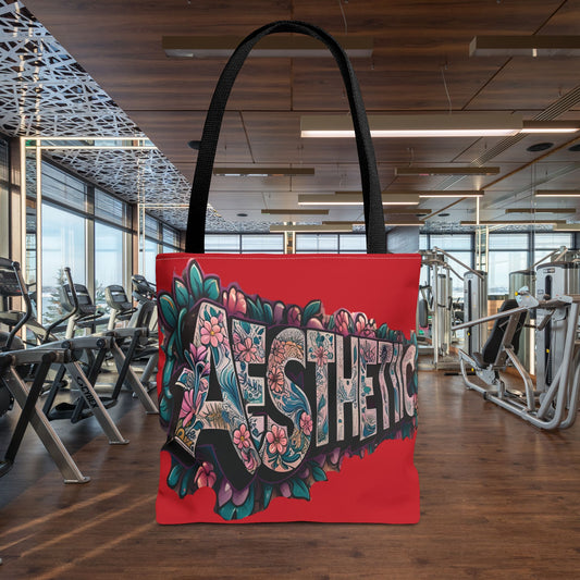 Stylish  Aesthetic  Floral  Tote  Bag - Perfect  for  Minimalists  and  Nature  Lovers   3  Sizes    5  Different  Handle Color  Choices    White   Black   Red   Beige   Navy