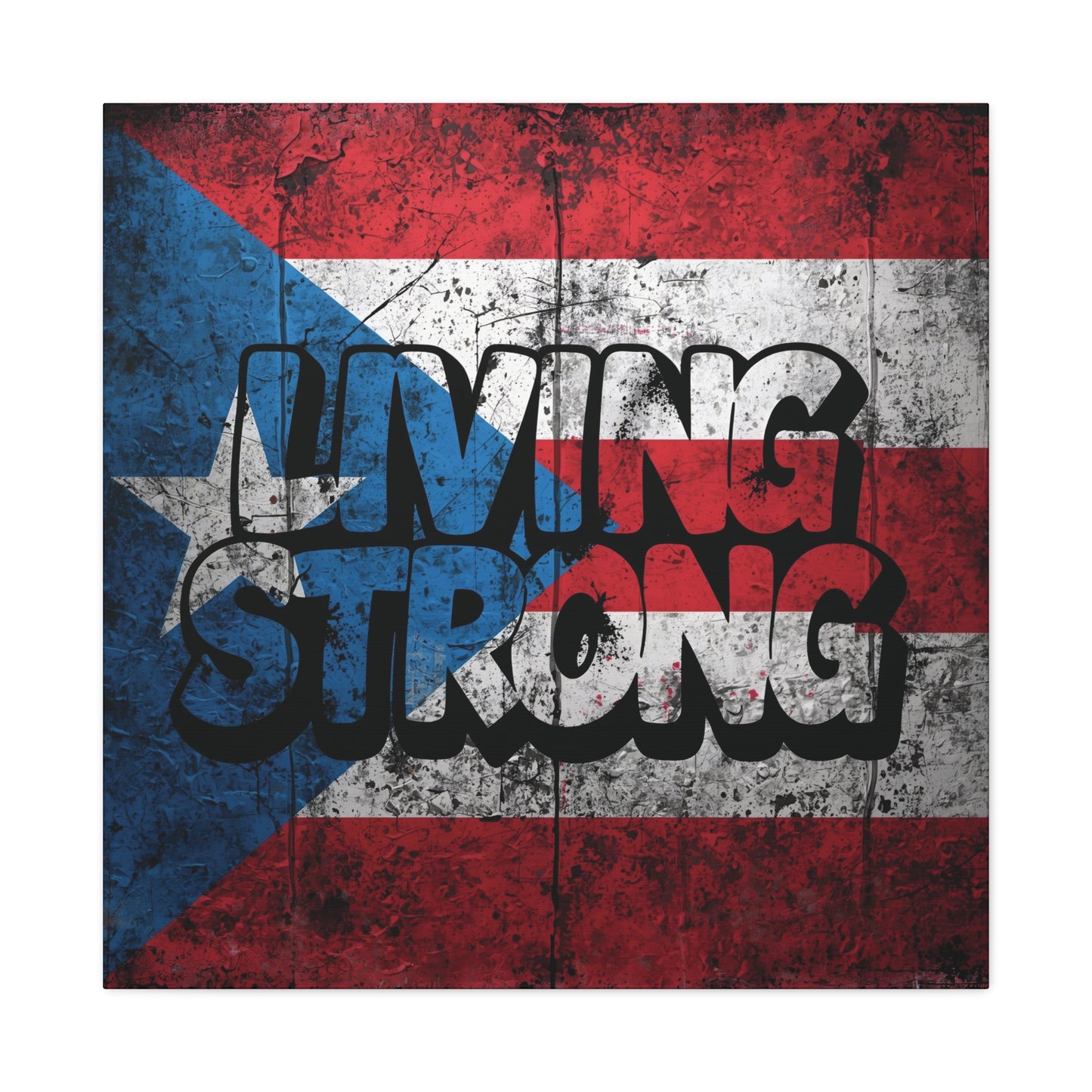 Gallery Wrapped - Puerto Rico Flag -  Matte Canvas Wall Art - Inspirational Decor - Home Wall Decor -