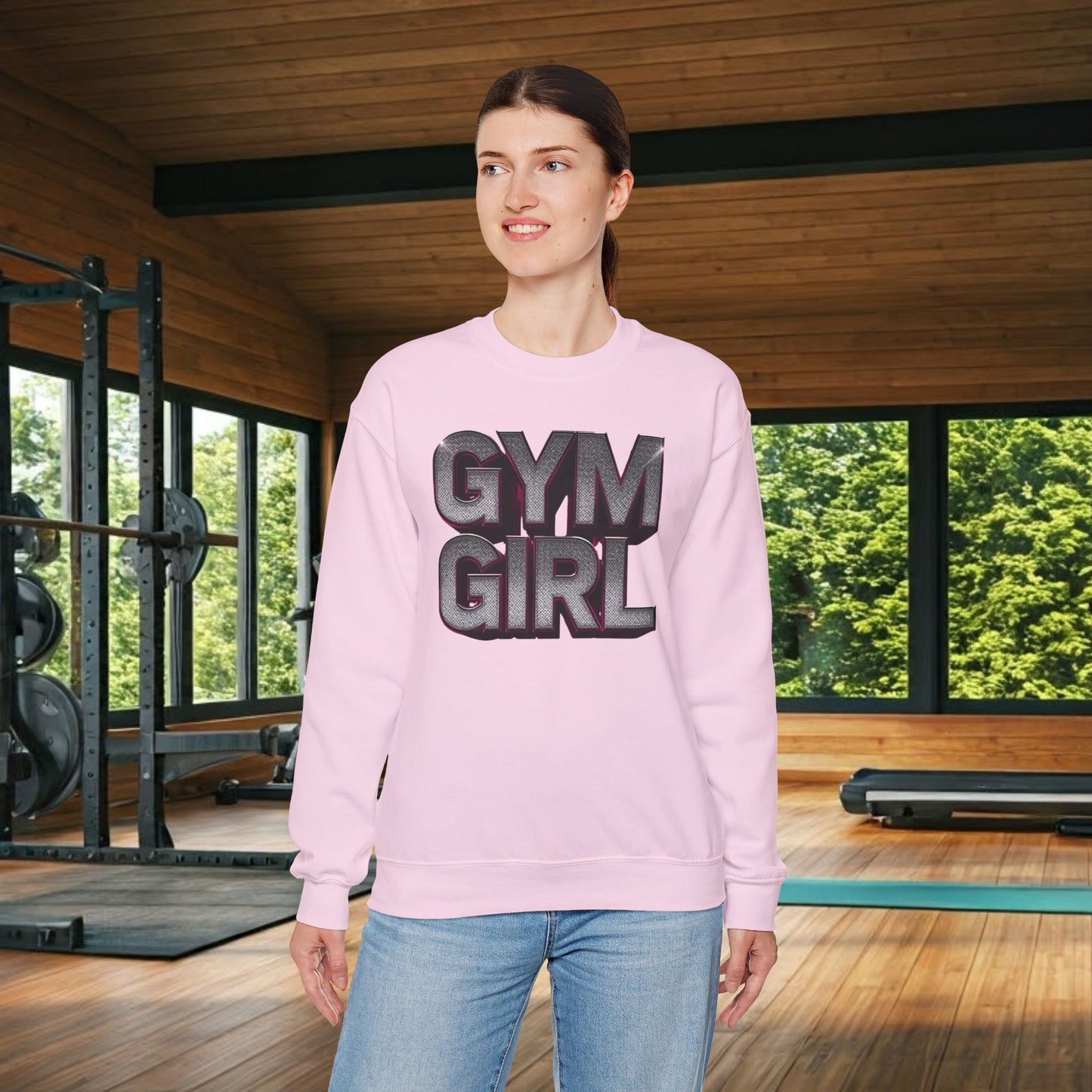 Gym Girl Crewneck Sweatshirt - Stylish Fitness Apparel - Women's Workout Sweatshirt - S-4XL