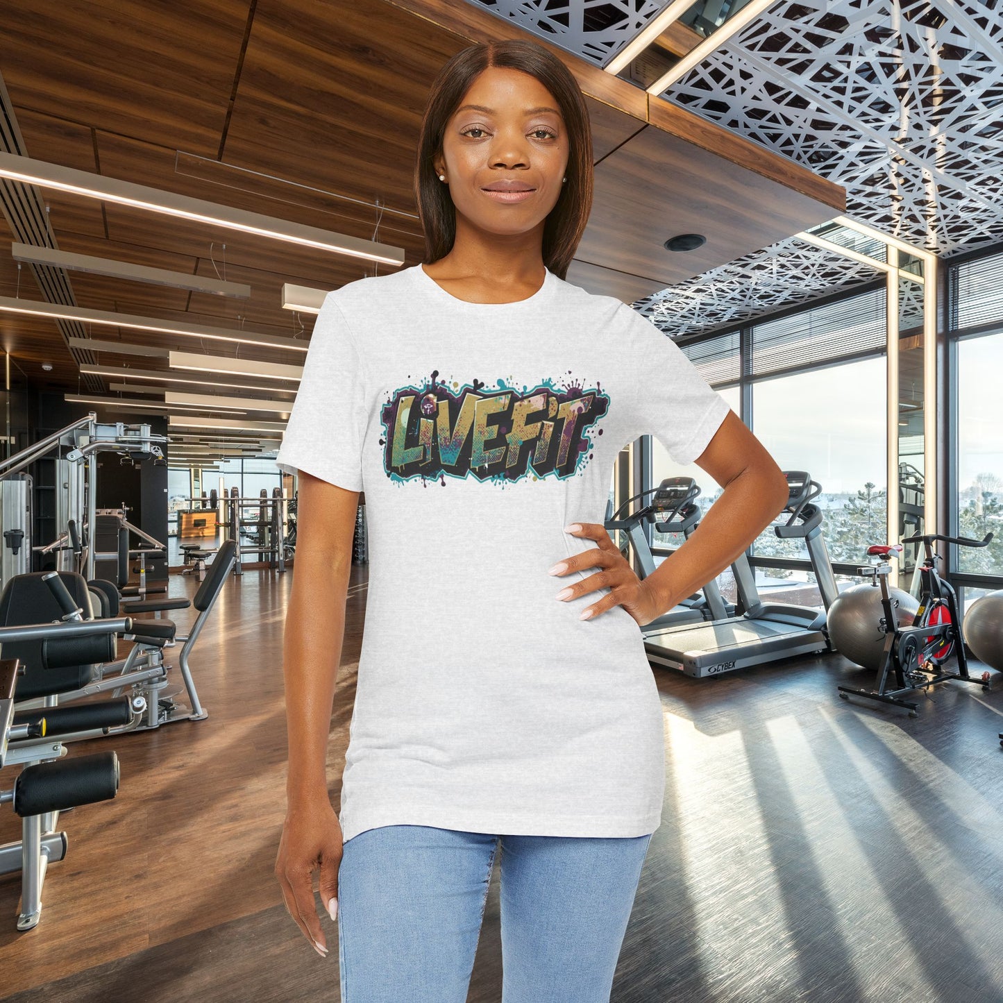 LIVE FIT Graphic Fitness Tee - Motivational Workout Apparel