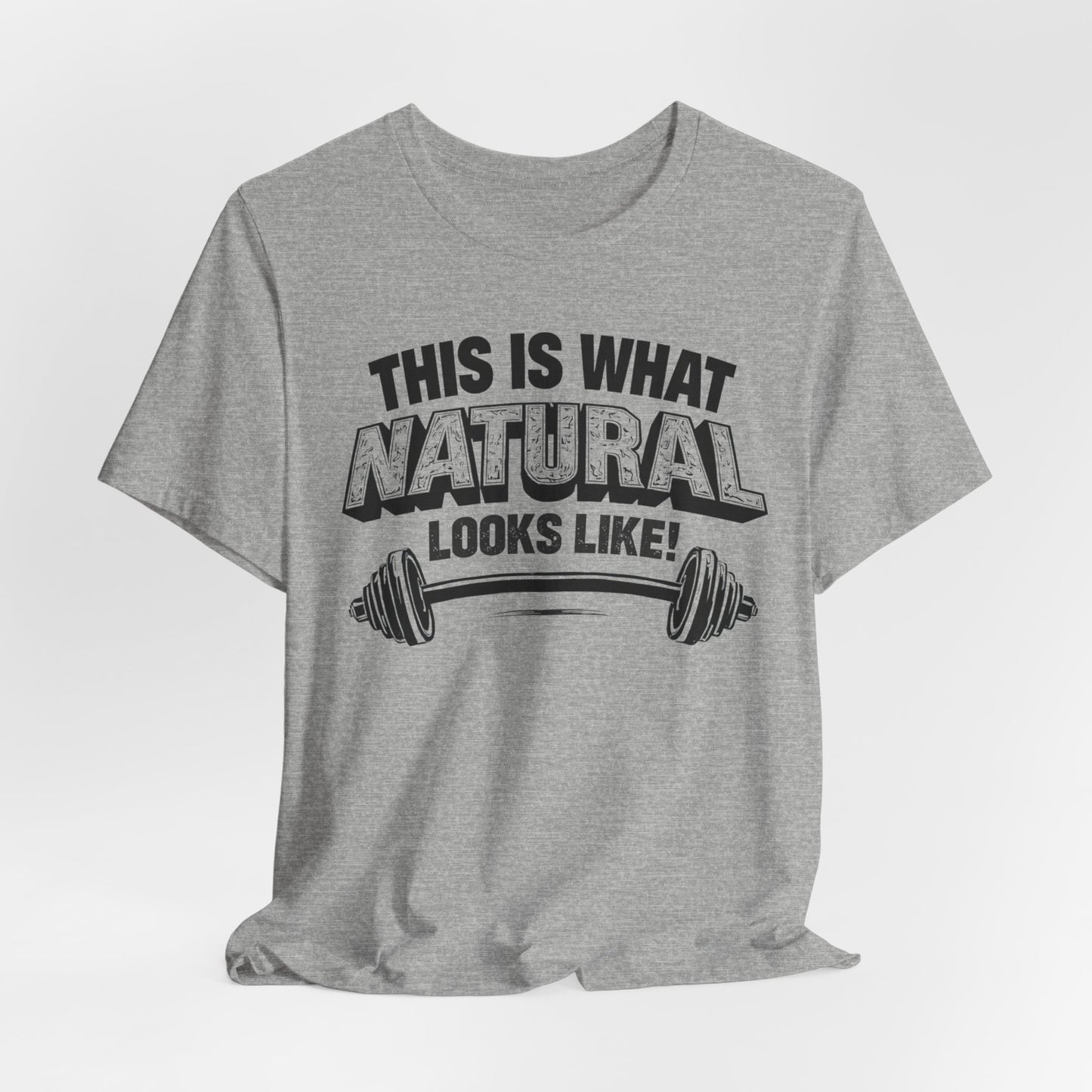 Natural Looks Weightlifting Tee | Gym Graphic T-Shirt