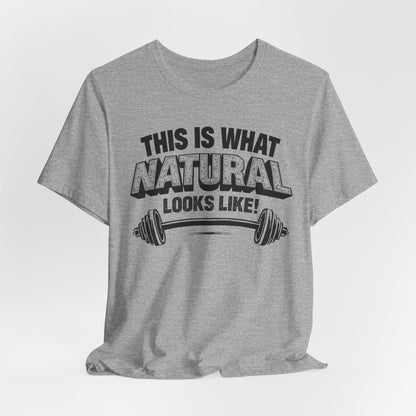 Natural Looks Weightlifting Tee | Gym Graphic T-Shirt