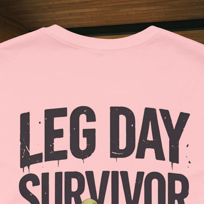 Leg Day Survivor Tee, Fitness Shirt, Workout Apparel, Gym Gift, Unisex Graphic Tee