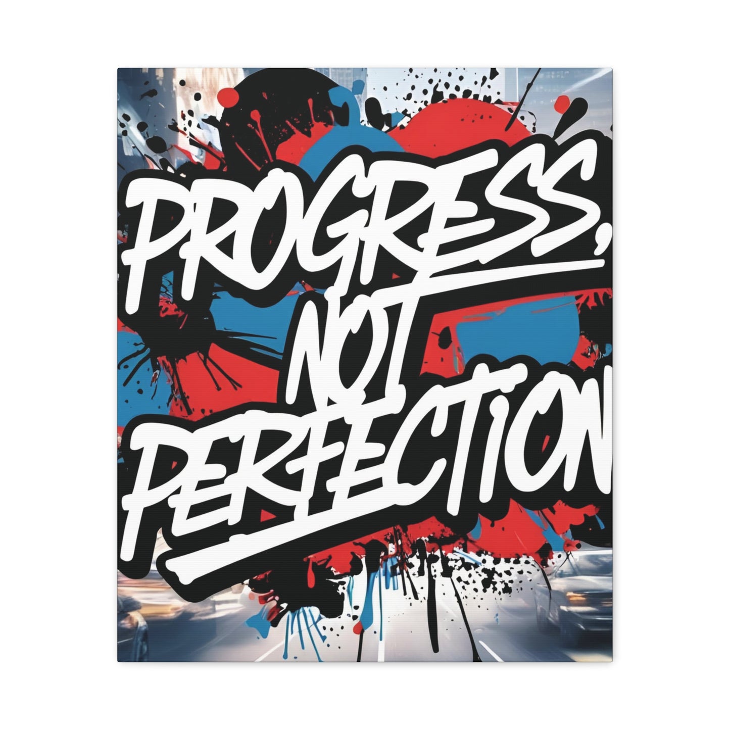 💥 Motivational 💥 Uplifting 💥 Canvas Art  💥 Progress Not Perfection Print  💥 Positive Vibe Décor  💥 Eco-Friendly  UL- Certified  Inks 💥 Gift  Giving 💥 Horizontal Is In A Different Listing 💥
