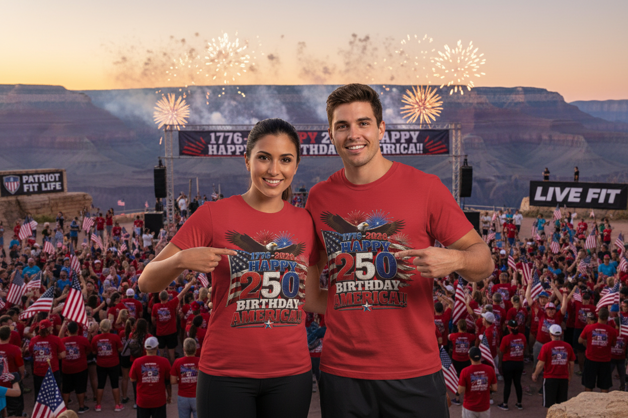 Happy 250th Birthday America T-Shirt | 1776-2026 Patriotic Eagle Flag & Fireworks Tee