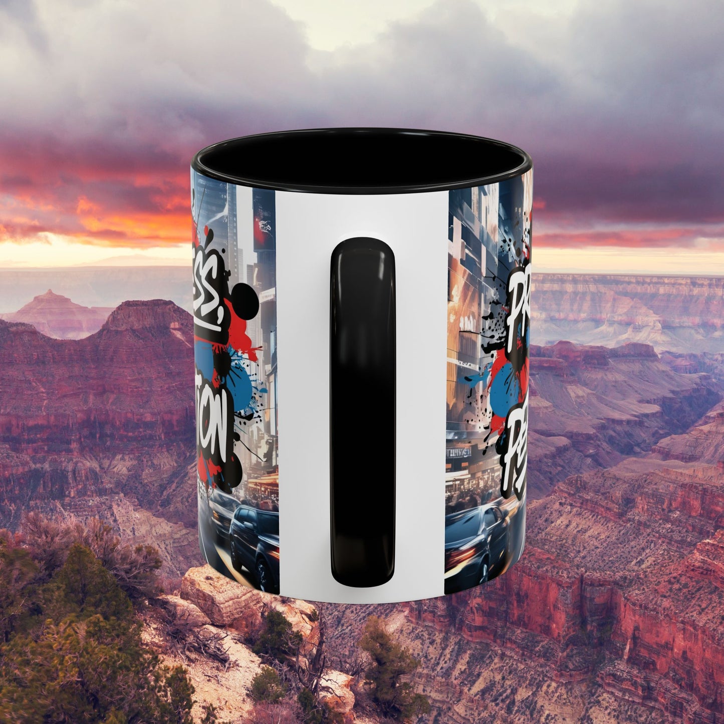 Progress Not Perfection! Graffiti Style Mug - Vibrant Design - 11oz/15oz - 8 Colors