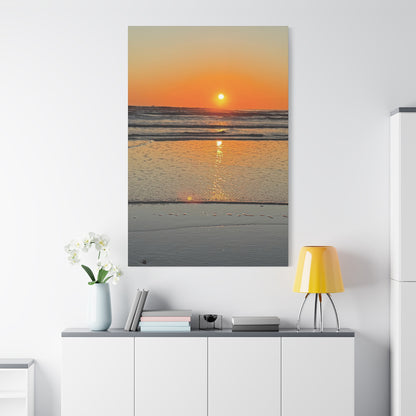 Stunning Sunset Beach Canvas Print, Ocean Decor, Wall Art, Home Decor, Coastal Artwork for Living Room