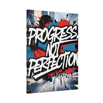 💥 Motivational 💥 Uplifting 💥 Canvas Art  💥 Progress Not Perfection Print  💥 Positive Vibe Décor  💥 Eco-Friendly  UL- Certified  Inks 💥 Gift  Giving 💥 Horizontal Is In A Different Listing 💥