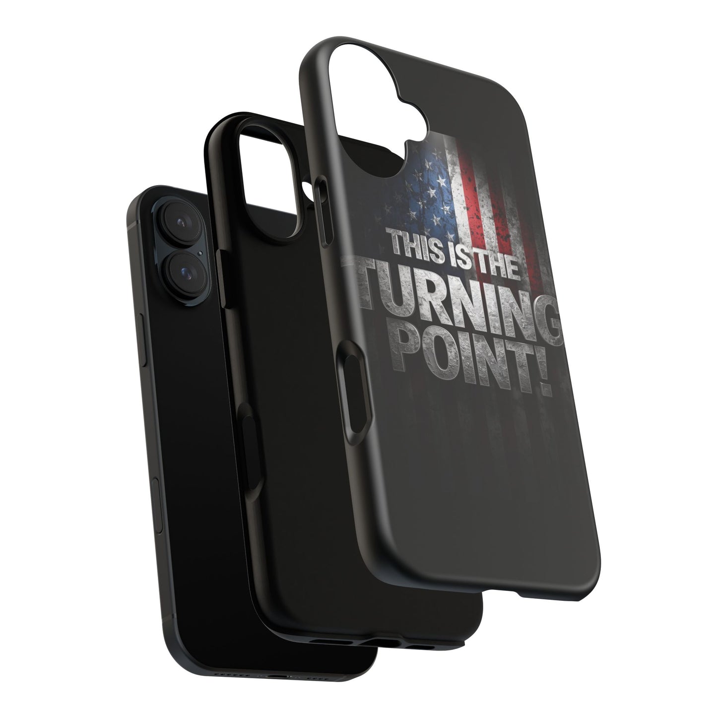 Stunning Patriotic Protective Cell Phone Case -  Charlie Kirk - This Is The Turning Point! - Red White Blue - Beautiful American Flag Backdrop Design - Perfect Gift for Everyday Use, Durable Cover, Stylish Protection