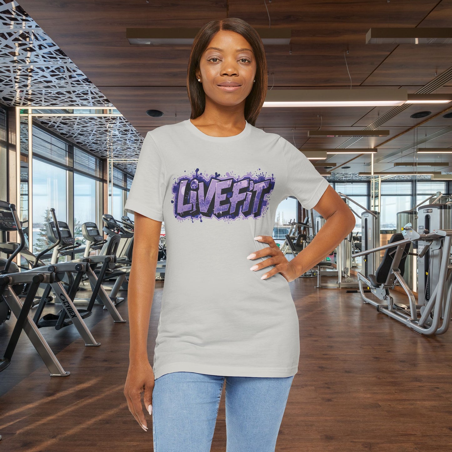 Live Fit Unisex Tee -  Fitness Shirt -  Motivational Graphic Tee -  Workout Apparel -  Casual Wear -  Gift for Gym Lovers -  Active Lifestyle -