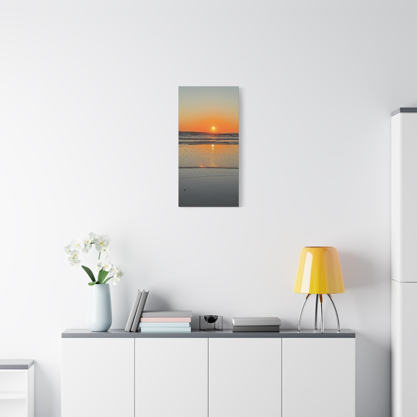 Stunning Sunset Beach Canvas Print, Ocean Decor, Wall Art, Home Decor, Coastal Artwork for Living Room