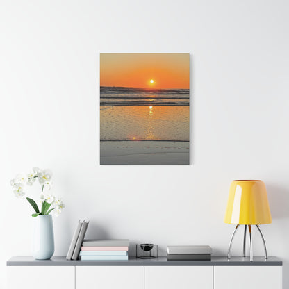 Stunning Sunset Beach Canvas Print, Ocean Decor, Wall Art, Home Decor, Coastal Artwork for Living Room