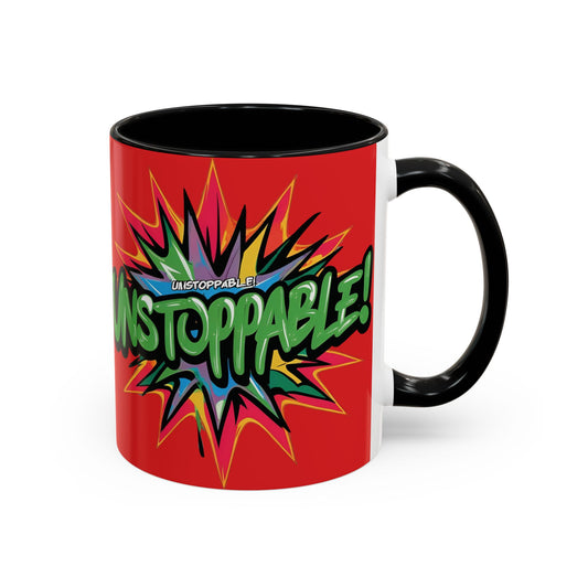 Unstoppable! Motivational Mug - Vibrant Red Design - 11oz/15oz